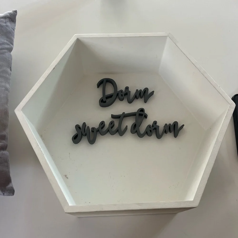 Dorm sweet dorm hanging shelf